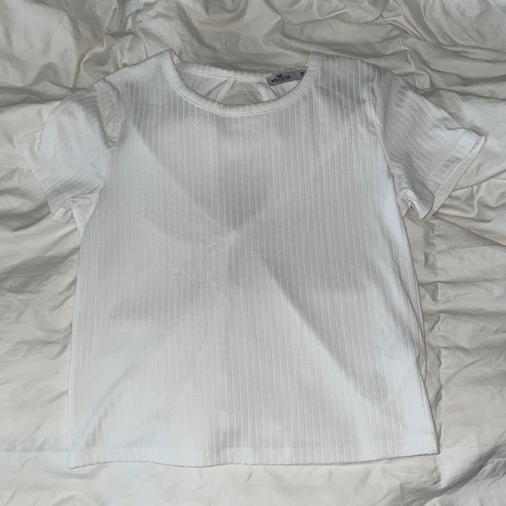 Hollister open back white top